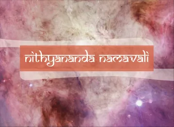 Nithyananda Namavali - English